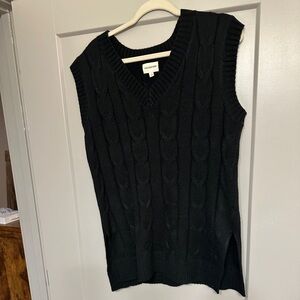 Sandro Elegant Black V-Neck Sweater